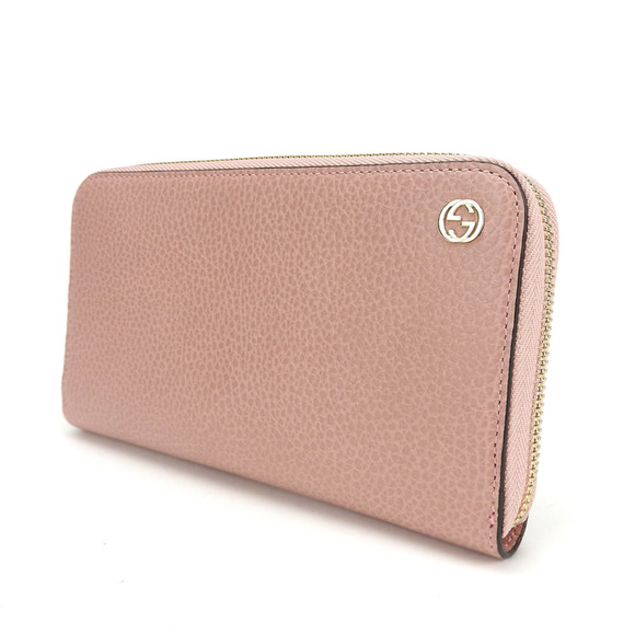 Gucci Long Wallet 449347 Interlocking Leather Pink Round Zipper Accessory Wom... - Picture 2 of 11